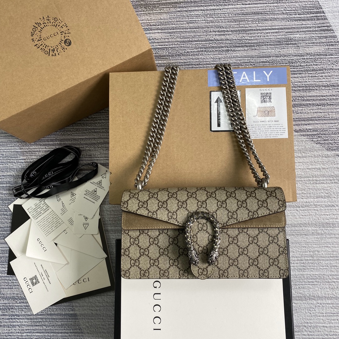 Gucci Dionysus GG Small Shoulder Bag 499623 Khaki